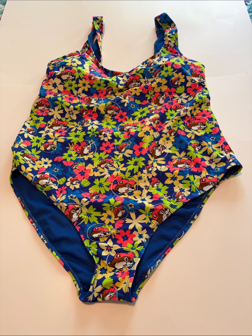 Buc-ee’s Blue Floral One-Piece Swimsuit